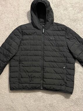 Calvin Klein Black Quilted Hooded Puffer Jacket